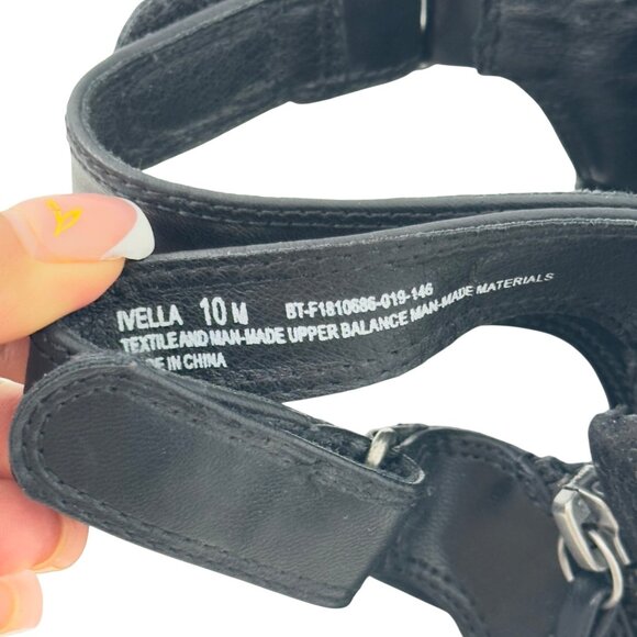 Baretraps Womens Black Open-Toe Slingback Sandals SZ 10 Stud Accent Side Zippers - Picture 4 of 13